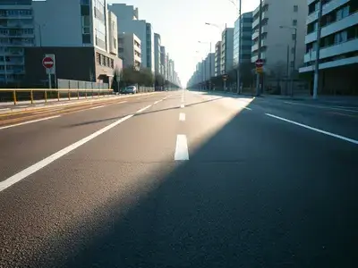 完了したアスファルト道路